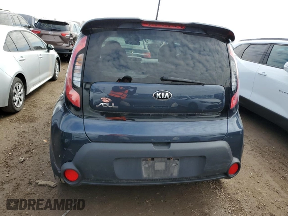 2014 Kia Soul + with VIN KNDJP3A53E7076791, listed as a Copart auction lot 50603305 with 53,662 mi miles and Salvage Title. Bid and sale history available at DreamBid. Image 6.