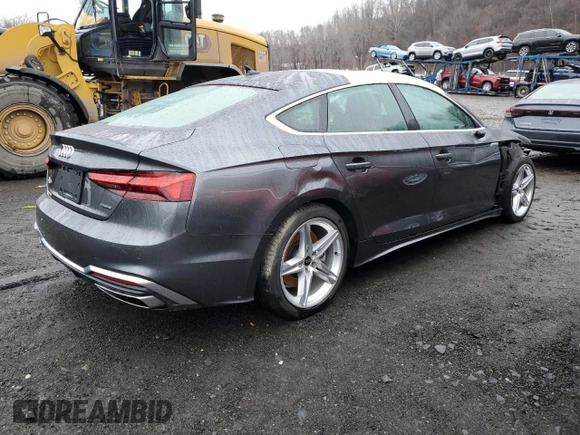 2022 Audi A5 Sportback S line Premium Plus with VIN WAUFACF5XNA023831, listed as a Copart auction lot 40151634 with 12,402 mi miles. Bid and sale history available at carsss.com. Image 3.