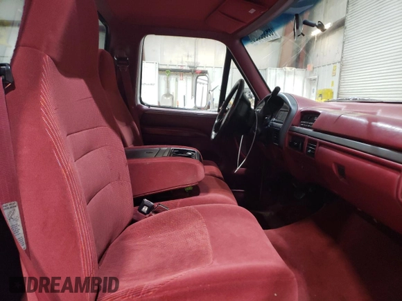 1995 Ford F-150 with VIN 1FTEF15H0SLB89677, listed as a Copart auction lot 89332325 with 186,501 mi miles and Salvage Title. Bid and sale history available at carsss.com. Image 10.