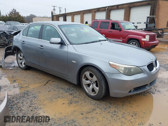 2005 BMW 5 Series 530i with VIN WBANA73585CR59264, listed as a IAAI auction lot 41567613 with Not Provided miles and . Bid and sale history available at carsss.com. Image 1.