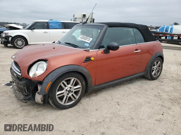 2012 MINI Convertible z VIN WMWZN3C59CT135172, wystawiony jako Copart lot #45593815 z przebiegiem 154 477 mil mil oraz Szkoda całkowita • Salvage title. Historia ofert i sprzedaży dostępna na DreamBid. Obrazek 1.