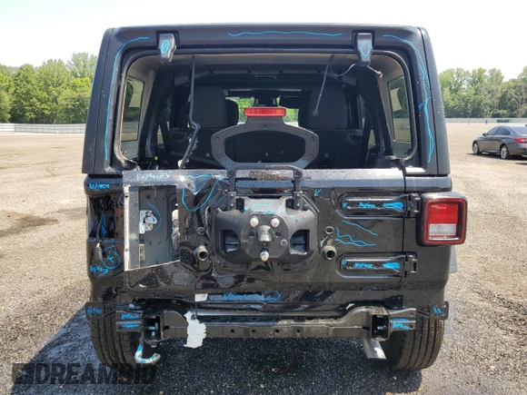 2025 Jeep Wrangler Sport S with VIN 1C4PJXDN1SW598688, listed as a Copart auction lot 61164725 with 281 mi miles and Clean title. Bid and sale history available at DreamBid. Image 6.