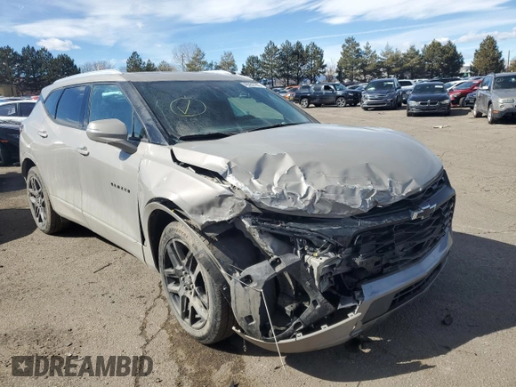 2021 Chevrolet Blazer Premier with VIN 3GNKBLRS1MS557160, listed as a Copart auction lot 45052785 with 34,145 mi miles and Salvage title. Bid and sale history available at DreamBid. Image 4.