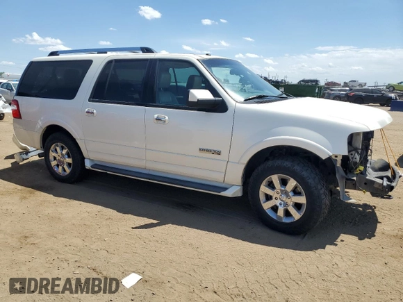 2007 Ford Expedition Max Limited with VIN 1FMFK20527LA18287, listed as a Copart auction lot 58092215 with 222,620 mi miles and Salvage title. Bid and sale history available at DreamBid. Image 4.