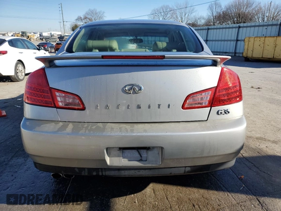 2004 Infiniti G35 w/Leather with VIN JNKCV51E24M614955, listed as a Copart auction lot 46653685 with 187,864 mi miles and Salvage Title. Bid and sale history available at DreamBid. Image 6.
