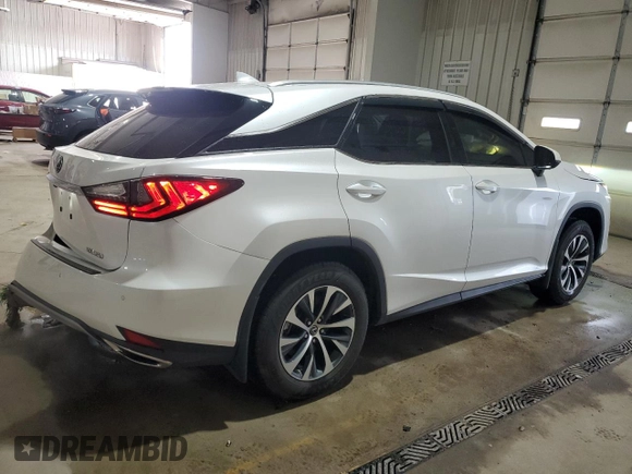 2022 Lexus RX with VIN 2T2HZMDA4NC338142, listed as a Copart auction lot 52144555 with 31,426 mi miles and Salvage Title. Bid and sale history available at carsss.com. Image 3.
