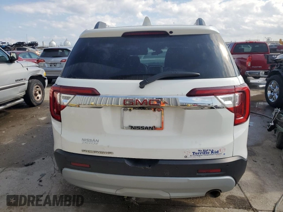 2021 GMC Acadia SLE with VIN 1GKKNKLA1MZ132040, listed as a Copart auction lot 43847995 with 91,777 mi miles and Salvage Title. Bid and sale history available at DreamBid. Image 6.