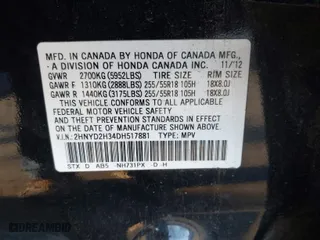 2013 Acura MDX Tech Pkg with VIN 2HNYD2H34DH517881, listed as a IAAI auction lot 41783425 with 164,813 mi miles. Bid and sale history available at carsss.com. Image 9.
