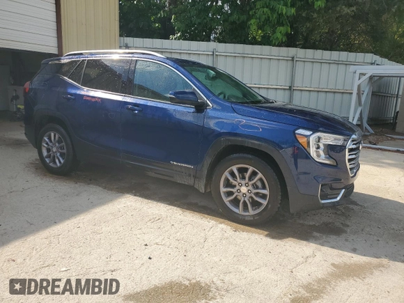 2023 GMC Terrain SLT with VIN 3GKALPEG3PL164452, listed as a Copart auction lot 55473515 with 48,586 mi miles and Salvage title. Bid and sale history available at DreamBid. Image 4.