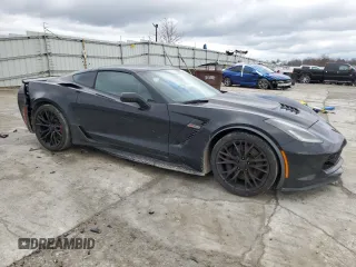 2019 Chevrolet Corvette Z06 2LZ with VIN 1G1YS2D68K5605471, listed as a Copart auction lot 84206164 with 87,844 mi miles and Salvage Title. Bid and sale history available at carsss.com. Image 4.