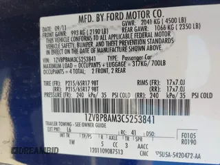 2012 Ford Mustang Premium with VIN 1ZVBP8AM3C5253841, listed as a IAAI auction lot 42157276 with 58,054 mi miles and . Bid and sale history available at DreamBid. Image 9.