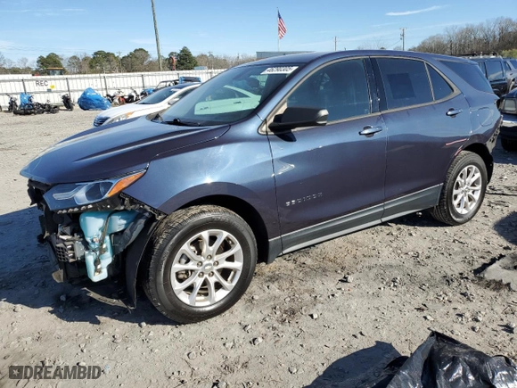 2019 Chevrolet Equinox LS with VIN 3GNAXHEV0KS523668, listed as a Copart auction lot 46290305 with 109,341 mi miles and Salvage Title. Bid and sale history available at carsss.com. Image 1.