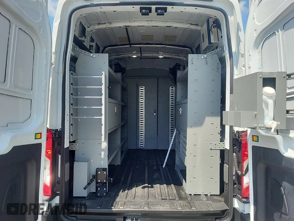 2023 Ford Transit Cargo with VIN 1FTBR1X87PKC01635, listed as a IAAI auction lot 42832727 with 17,348 mi miles and . Bid and sale history available at DreamBid. Image 41.