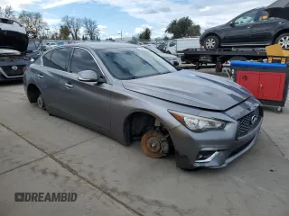 2018 Infiniti Q50 3.0t LUXE with VIN JN1EV7AR3JM610873, listed as a Copart auction lot 48164755 with 107,018 mi miles and Salvage Title. Bid and sale history available at carsss.com. Image 4.