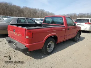 1998 Chevrolet S-10 with VIN 1GCCS144GWK148476, listed as a Copart auction lot 48180025 with 0 mi miles and Salvage Title. Bid and sale history available at carsss.com. Image 3.