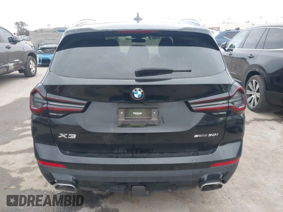 2022 BMW X3 sDrive30i with VIN WBX47DP03NN163698, listed as a IAAI auction lot 41803883 with 28,259 mi miles and . Bid and sale history available at DreamBid. Image 17.