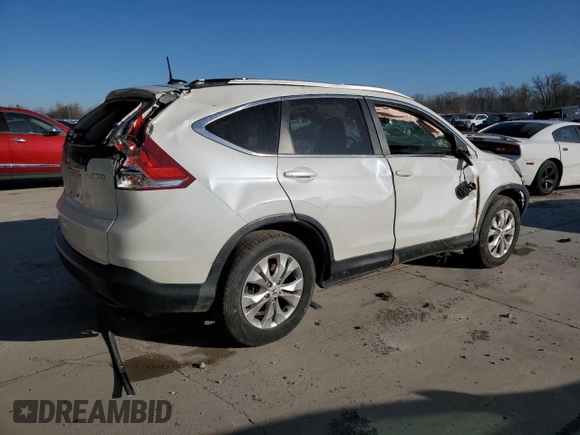 2014 Honda CR-V EX-L with VIN 5J6RM4H76EL102083, listed as a Copart auction lot 48851435 with 0 mi miles and Salvage Title. Bid and sale history available at carsss.com. Image 3.