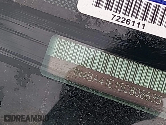 2005 Nissan Maxima SE с VIN 1N4BA41E15C808635, выставлен на аукционе IAAI как лот 42255373 с пробегом Не указан миль и . История ставок и продаж доступна на DreamBid. Изображение 11.
