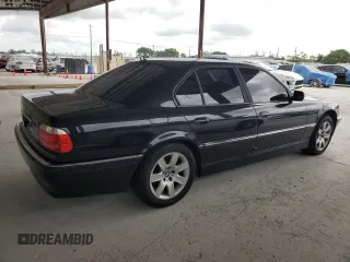 2001 BMW 7 Series 740iA with VIN WBAGG83441DN86975, listed as a Copart auction lot 52218605 with 193,846 mi miles and Clean Title. Bid and sale history available at carsss.com. Image 3.