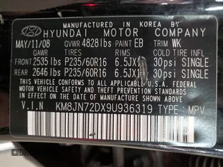 2009 Hyundai Tucson SE with VIN KM8JN72DX9U936319, listed as a Copart auction lot 78304634 with 197,802 mi miles and Clean Title. Bid and sale history available at carsss.com. Image 13.