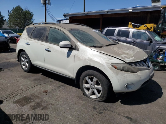 2009 Nissan Murano S with VIN JN8AZ18W99W215027, listed as a Copart auction lot 53029535 with 119,295 mi miles and Non Repairable. Bid and sale history available at DreamBid. Image 4.