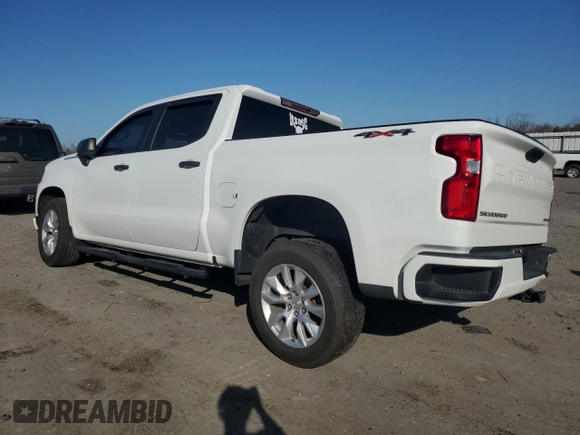 2021 Chevrolet Silverado 1500 Custom with VIN 1GCPYBEK9MZ340181, listed as a Copart auction lot 48616105 with 39,807 mi miles and Salvage Title. Bid and sale history available at DreamBid. Image 2.