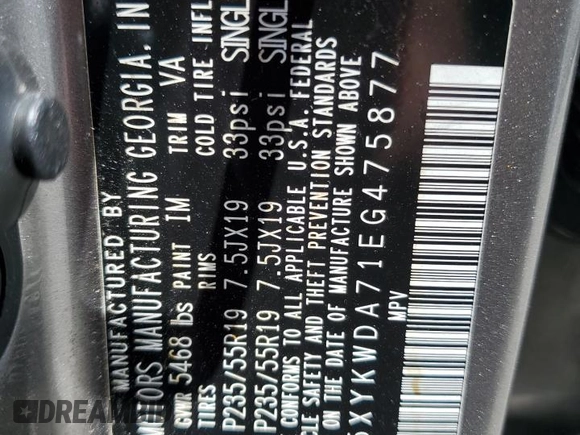 2014 Kia Sorento SX Limited with VIN 5XYKWDA71EG475877, listed as a Copart auction lot 61130985 with 183,941 mi miles and Salvage title. Bid and sale history available at DreamBid. Image 13.