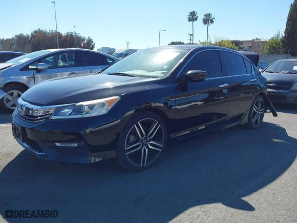 2016 Honda Accord Sedan Sport with VIN 1HGCR2F50GA195220, listed as a IAAI auction lot 41637697 with 148,811 mi miles. Bid and sale history available at carsss.com. Image 2.
