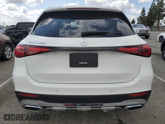 2025 Mercedes-Benz GLC with VIN W1NKM4GB9SF330286, listed as a Copart auction lot 50741755 with 225 mi miles and Salvage Title. Bid and sale history available at carsss.com. Image 6.