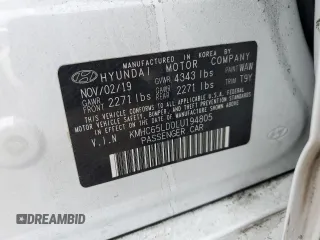 2020 Hyundai Ioniq SE with VIN KMHC65LD0LU194805, listed as a Copart auction lot 43444025 with 130,155 mi miles and Salvage title. Bid and sale history available at DreamBid. Image 12.