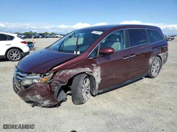 2016 Honda Odyssey EX with VIN 5FNRL5H44GB142897, listed as a Copart auction lot 51946875 with 0 mi miles and Salvage Title. Bid and sale history available at carsss.com. Image 1.