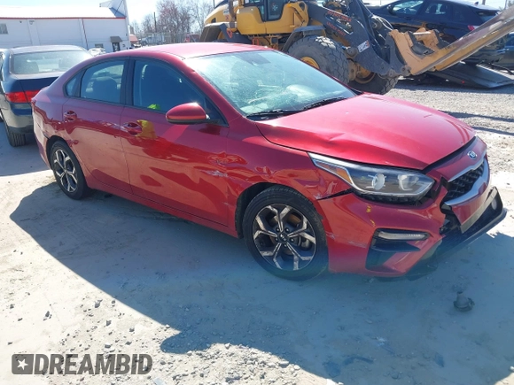2020 Kia Forte LXS with VIN 3KPF24AD8LE182202, listed as a IAAI auction lot 41853208 with 128,502 mi miles. Bid and sale history available at carsss.com. Image 1.
