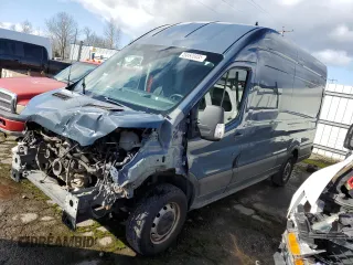 2020 Ford Transit Cargo with VIN 1FTBR3X88LKA55770, listed as a Copart auction lot 45930895 with 67,577 mi miles and Salvage Title. Bid and sale history available at carsss.com. Image 1.