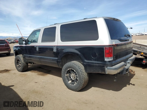 2003 Ford Excursion XLT with VIN 1FMSU41F63EA91902, listed as a Copart auction lot 50098155 with 252,972 mi miles and Salvage title. Bid and sale history available at DreamBid. Image 2.