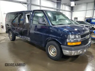 2011 Chevrolet Express Passenger 1LT with VIN 1GAZG1FGXB1118401, listed as a Copart auction lot 61633484 with 92,133 mi miles and Salvage title. Bid and sale history available at DreamBid. Image 4.