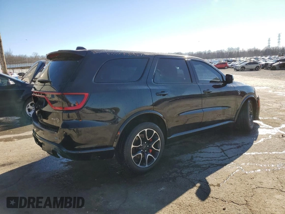 2021 Dodge Durango SRT Hellcat with VIN 1C4SDJH9XMC639397, listed as a Copart auction lot 88683745 with 57,094 mi miles and Salvage Title. Bid and sale history available at DreamBid. Image 3.