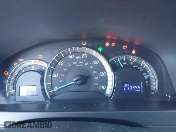 2012 Toyota Camry L with VIN 4T1BF1FKXCU168047, listed as a IAAI auction lot 41758666 with 210,996 mi miles and . Bid and sale history available at DreamBid. Image 7.
