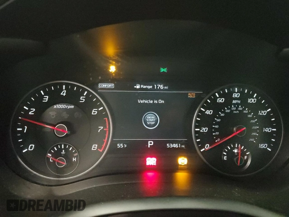 2018 Kia Stinger Premium with VIN KNAE25LA0J6024179, listed as a Copart auction lot 45175454 with 53,461 mi miles and Non Repairable. Bid and sale history available at DreamBid. Image 9.
