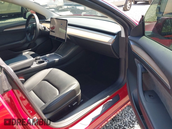 2021 Tesla Model 3 Long Range with VIN 5YJ3E1EB6MF054361, listed as a IAAI auction lot 42105247 with 58,986 mi miles and . Bid and sale history available at carsss.com. Image 5.