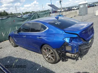 2019 Genesis G70 3.3T Advanced with VIN KMTG74LE9KU043838, listed as a Copart auction lot 71562724 with 57,376 mi miles and Non Repairable. Bid and sale history available at carsss.com. Image 2.