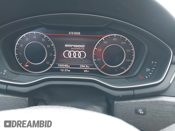 2018 Audi allroad Prestige with VIN WA19NAF41JA048945, listed as a IAAI auction lot 41686949 with 104,340 mi miles. Bid and sale history available at carsss.com. Image 7.