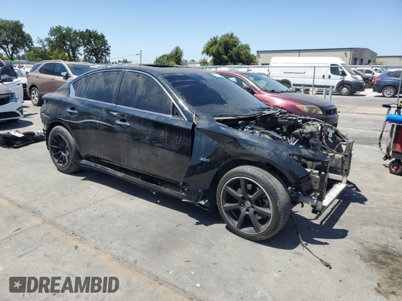 2017 Infiniti Q50 Premium with VIN JN1EV7APXHM741985, listed as a Copart auction lot 61500525 with Not provided miles and Salvage title. Bid and sale history available at DreamBid. Image 4.