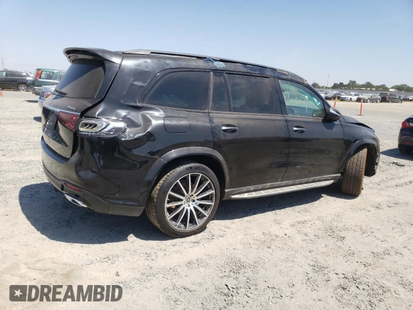 2022 Mercedes-Benz GLS 450 with VIN 4JGFF5KEXNA815222, listed as a Copart auction lot 60340715 with 40,342 mi miles and Salvage title. Bid and sale history available at DreamBid. Image 3.