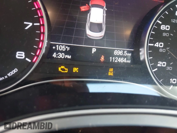 2016 Audi A7 Premium Plus with VIN WAUWGAFC2GN021696, listed as a IAAI auction lot 42595234 with 112,464 mi miles and . Bid and sale history available at DreamBid. Image 7.