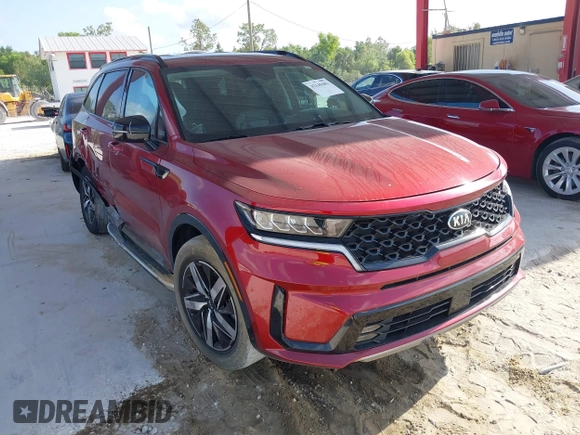 2021 Kia Sorento EX z VIN 5XYRH4LF8MG035215, wystawiony jako IAAI lot #42149481 z przebiegiem 39 408 mil mil oraz . Historia ofert i sprzedaży dostępna na DreamBid. Obrazek 1.
