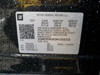 2021 Chevrolet Traverse LT Leather with VIN 1GNERHKW1MJ165316, listed as a Copart auction lot 44176185 with 89,211 mi miles and Salvage Title. Bid and sale history available at carsss.com. Image 14.