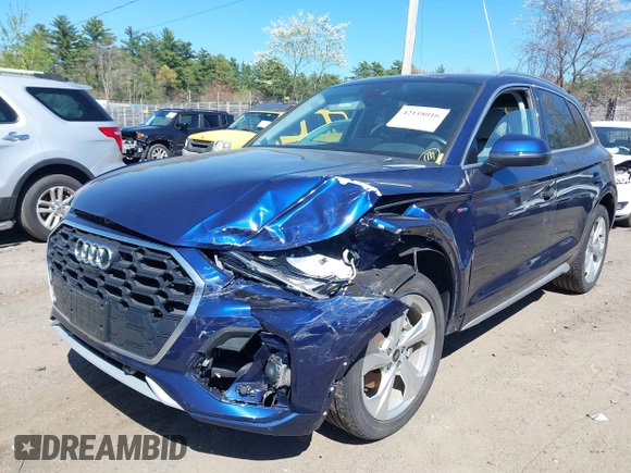 2023 Audi Q5 S line Premium Plus z VIN WA1EAAFY4P2052682, wystawiony jako IAAI lot #42118016 z przebiegiem 24 135 mil mil oraz . Historia ofert i sprzedaży dostępna na DreamBid. Obrazek 2.
