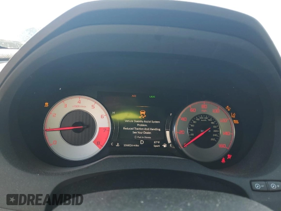 2020 Acura RDX w/A-Spec Pkg with VIN 5J8TC1H68LL016552, listed as a Copart auction lot 57531975 with 106,826 mi miles and Non repairable. Bid and sale history available at DreamBid. Image 9.