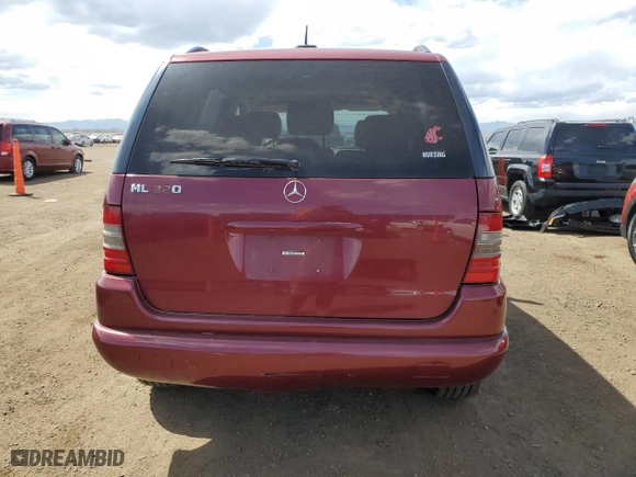 2001 Mercedes-Benz M-Class with VIN 4JGAB54E01A274517, listed as a Copart auction lot 53370745 with 145,613 mi miles and Clean Title. Bid and sale history available at carsss.com. Image 6.