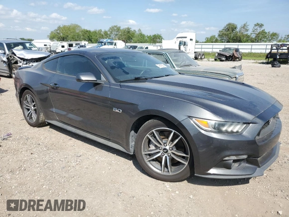 2015 Ford Mustang GT with VIN 1FA6P8CF1F5423420, listed as a Copart auction lot 49845225 with 101,089 mi miles and Salvage Title. Bid and sale history available at DreamBid. Image 4.
